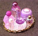Dollhouse Miniature Small Perfume Tray-Lavender